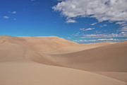 Great Sand Dunes Under a Blue Sky Photograph by Kevin Schwalbe