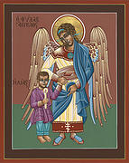 Guardian Angel Guarding little Elijah Gemmell 191 Painting by William Hart McNichols