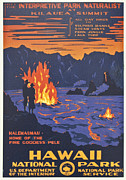 Hawaii Vintage Travel Poster Digital Art by Georgia Clare