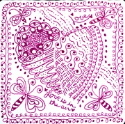 Hearts Drawing by Carole Brecht