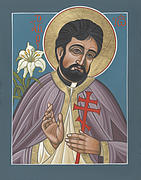 Holy New Martyr Fr John Karastamatis of Santa Cruz 216 Painting by William Hart McNichols