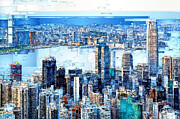 Hong Kong Skyline Digital Art by Rafael Salazar