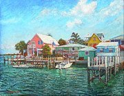 Hope Town By The Sea - Bahamas Painting by Ritchie Eyma
