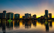 Lake Eola Sunset Photograph by David Hart