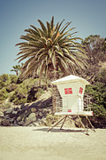 Lifeguard Tower Laguna Beach Retro Picture Photograph by Paul Velgos
