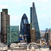 London Skyline Digital Art by Rafael Salazar
