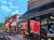 Main Street Ellijay - Mountain Treasures - On the Square Painting by Jan Dappen