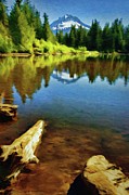 Mirror Lake - Mount Hood Painting by Jeffrey Kolker