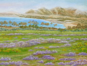 Misty Beach Painting by Angeles M Pomata