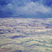 Moonlight Offshore Painting by Angeles M Pomata