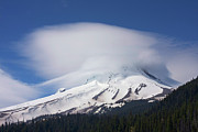 Mt. Hood in the clouds Photograph by Bruce Block