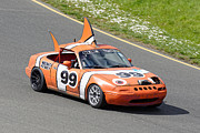 Not Clowning Around -- Mazda Miata at the 24 Hours of LeMons Race in Sonoma, California Photograph by Darin Volpe