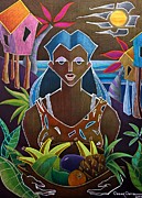 Ofrendas de mi tierra II Painting by Oscar Ortiz