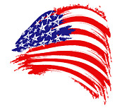 Painted American Flag Digital Art by Stefano Senise