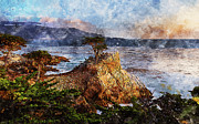 Pebble Beach California - 05 Painting by AM FineArtPrints