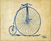 Penny-Farthing 1867 High Wheeler Bicycle Vintage Digital Art by Nikki Marie Smith