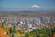 Portland, OR in Autumn Photograph by Bruce Block