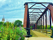 Railroad Bridge Garden Photograph by Rod Whyte
