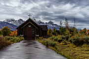 Rainy day at the Chapel of Transfiguration Photograph by Jeff Stoddart