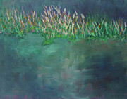 Reeds at Green Cay Painting by Ellen Eschwege