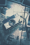 Retro camera and instant photos Digital Art by Jorgo Photography