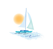 Sailing Day Digital Art by Gina Harrison