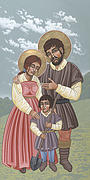 San Isidro y Santa Maria y Nino 214 Painting by William Hart McNichols