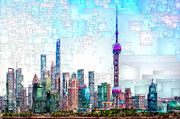 Shanghai, China Digital Art by Rafael Salazar