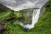 Skogafoss waterfall in southern Iceland from above Photograph by Miroslav Liska