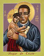 St Alberto Hurtado Hogar de Cristo 124 Painting by William Hart McNichols