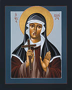 St Clare Holding the Jewelled Cross 041 Painting by William Hart McNichols