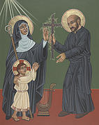 St Hildegard and St Ignatius- Viriditas Painting by William Hart McNichols