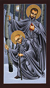 St John Francis Regis and Brother Bideau 054 Painting by William Hart McNichols