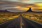 Sunrise over road to Monument Valley, Utah, USA Photograph by Miroslav Liska