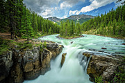 Sunwapta Falls in Jasper National Park, Canada Photograph by Miroslav Liska