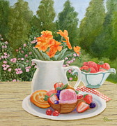 Sweet Garden Painting by Angeles M Pomata