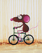 The Green Bike Painting by Lucia Stewart