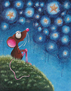 The Night Sky Painting by Lucia Stewart