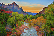The Watchman and the Virgin River Photograph by Raymond Salani III