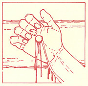 TWELFTH STATION- Jesus is raised upon the cross and dies Drawing by William Hart McNichols