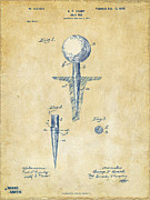 Vintage 1899 Golf Tee Patent Artwork Digital Art by Nikki Marie Smith
