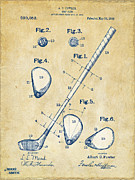 Vintage 1910 Golf Club Patent Artwork Digital Art by Nikki Marie Smith