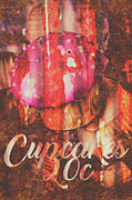 Vintage cupcake tin sign Photograph by Jorgo Photography