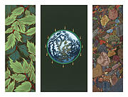 Viriditas Triptych Painting by William Hart McNichols