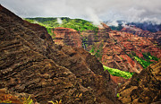 Waimea Canyon and Waipo'o Falls Photograph by Bruce Block