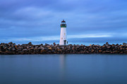 Walton Lighthouse at the Santa Cruz harbor in Monterey bay, California Photograph by Miroslav Liska