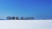 Winter Farm Blue Sky Photograph by Louis Dallara