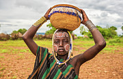 Young boy from the African tribe Mursi, Ethiopia Photograph by Miroslav Liska