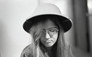 Young Woman with Long Hair, Wearing a Pith Helmet, 1972 Photograph by Jeremy Butler