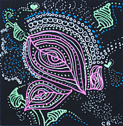 Zentangle Flower Drawing by Carole Brecht